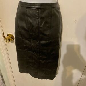 Narciso Rodriguez lambskin black skirt